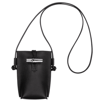 Le Roseau Phone case , Black - Leather