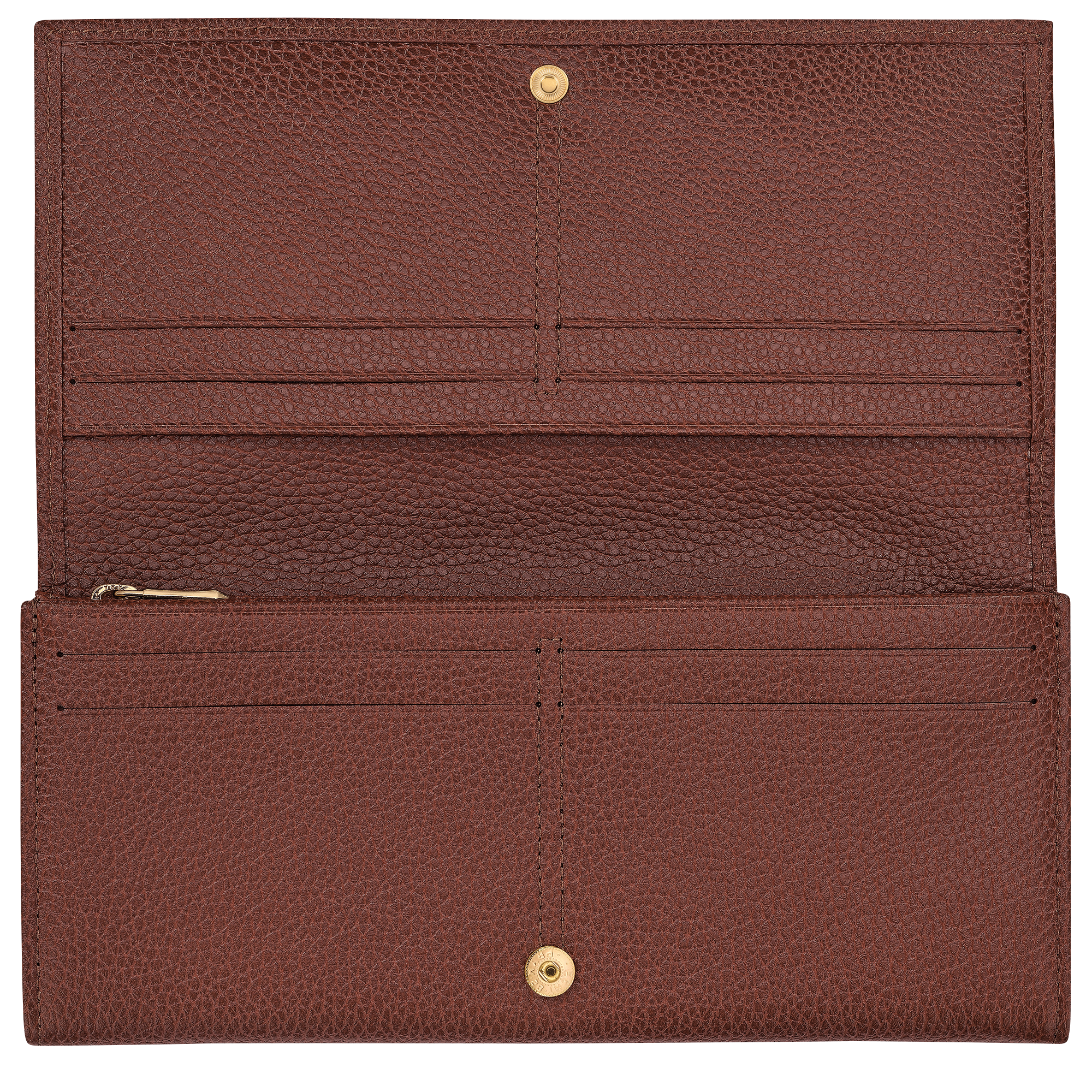 Le Foulonn&eacute; Long continental wallet, Coffee