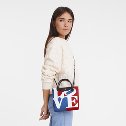 Longchamp x Robert Indiana XS Crossbody bag , White - Canvas