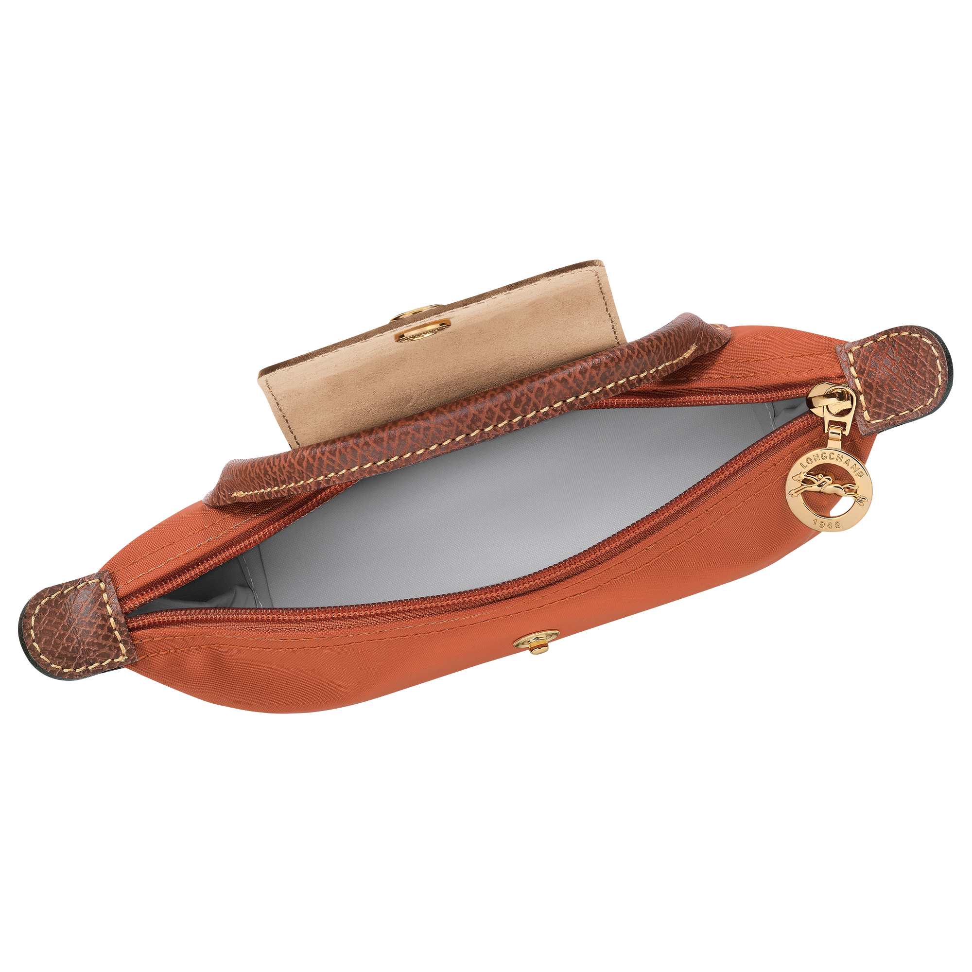 Pouch with handle, Brick - View 5 of
6 - zoom in Le Pliage Original Pouch with handle, Brick