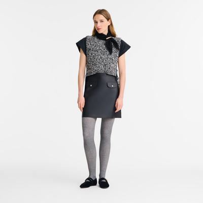 Skirt , Black - Leather