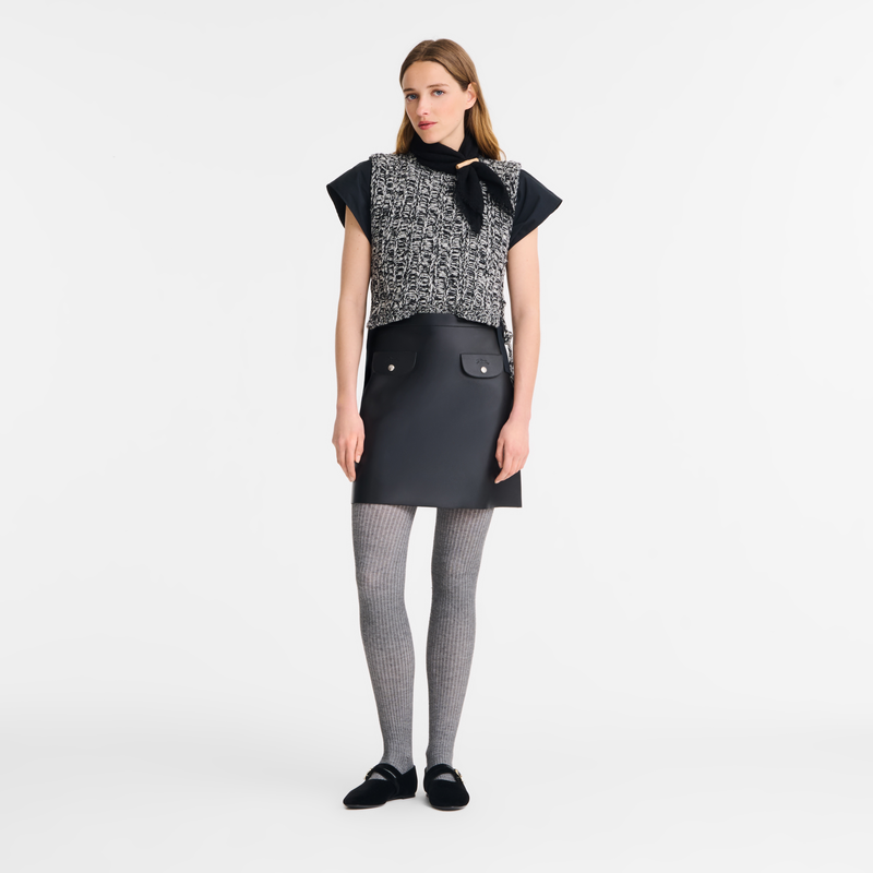 Skirt , Black - Leather  - View 2 of  5