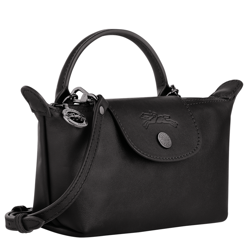 Le Pliage Xtra XS Pouch , Black - Leather  - View 3 of  5