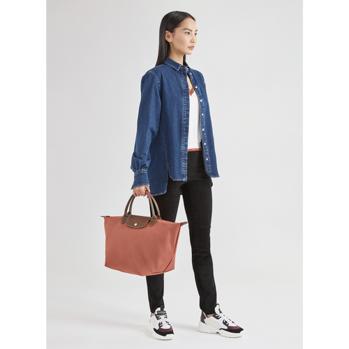 Le Pliage Original M Handbag Blush Recycled canvas Longchamp TH