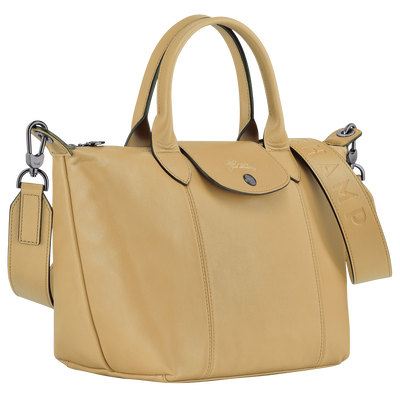 Longchamp le pliage cuir top mini leather short handle tote
