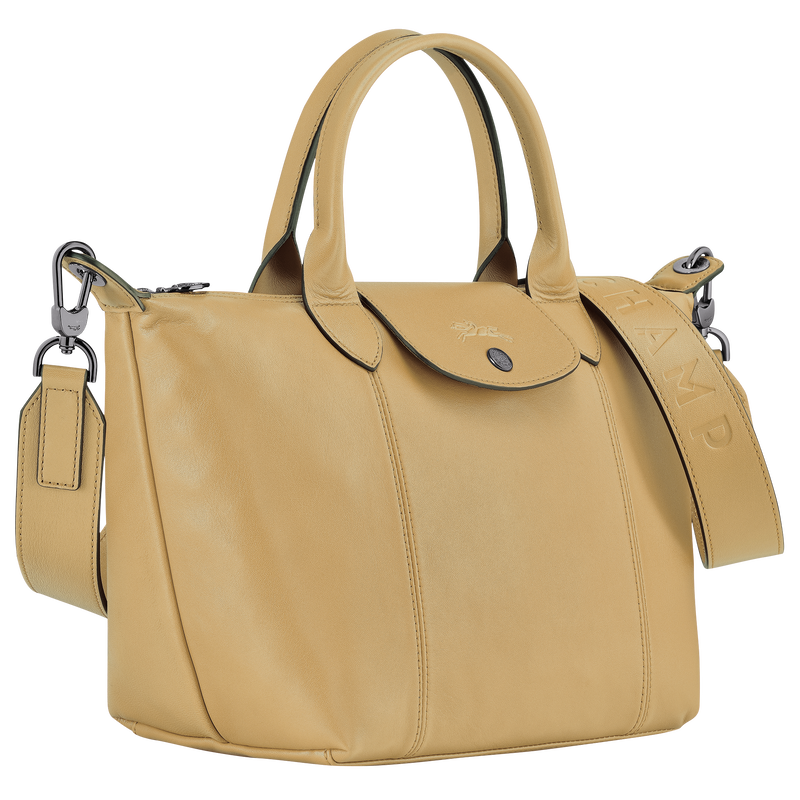Le Pliage Cuir S Top handle bag Desert Leather Longchamp TH