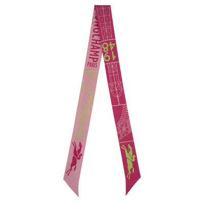 Eiffel Tower 1948 Headband , Pink - Silk