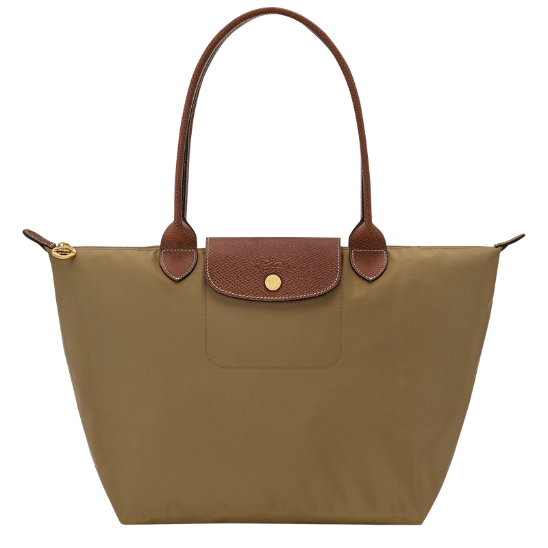 Le Pliage Original M Tote bag , Olive - Recycled canvas  - View 1 of  6
