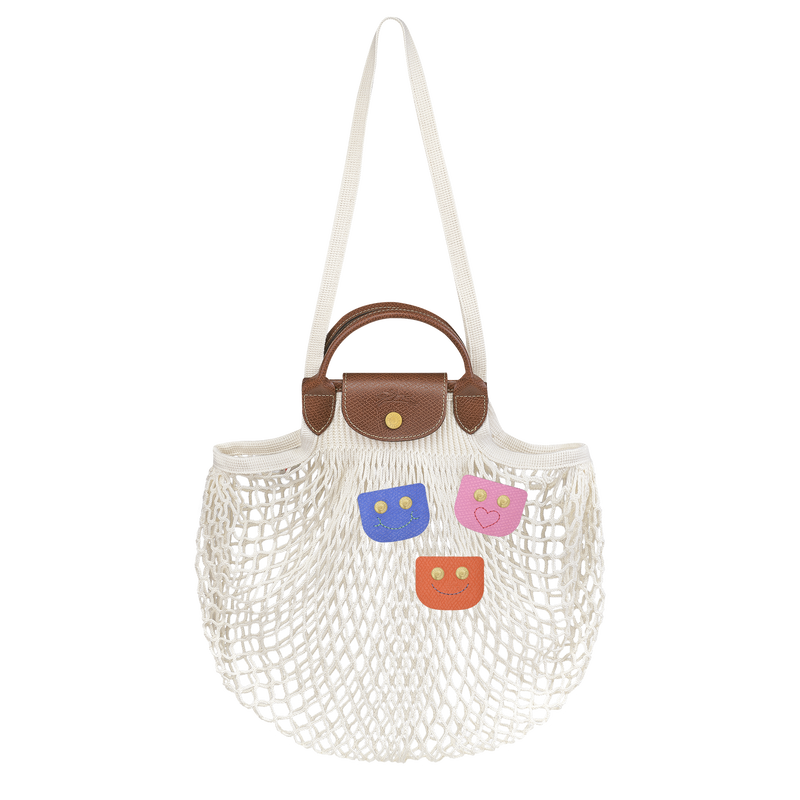 Le Pliage Filet L Mesh bag , Ecru - Canvas  - View 6 of  6