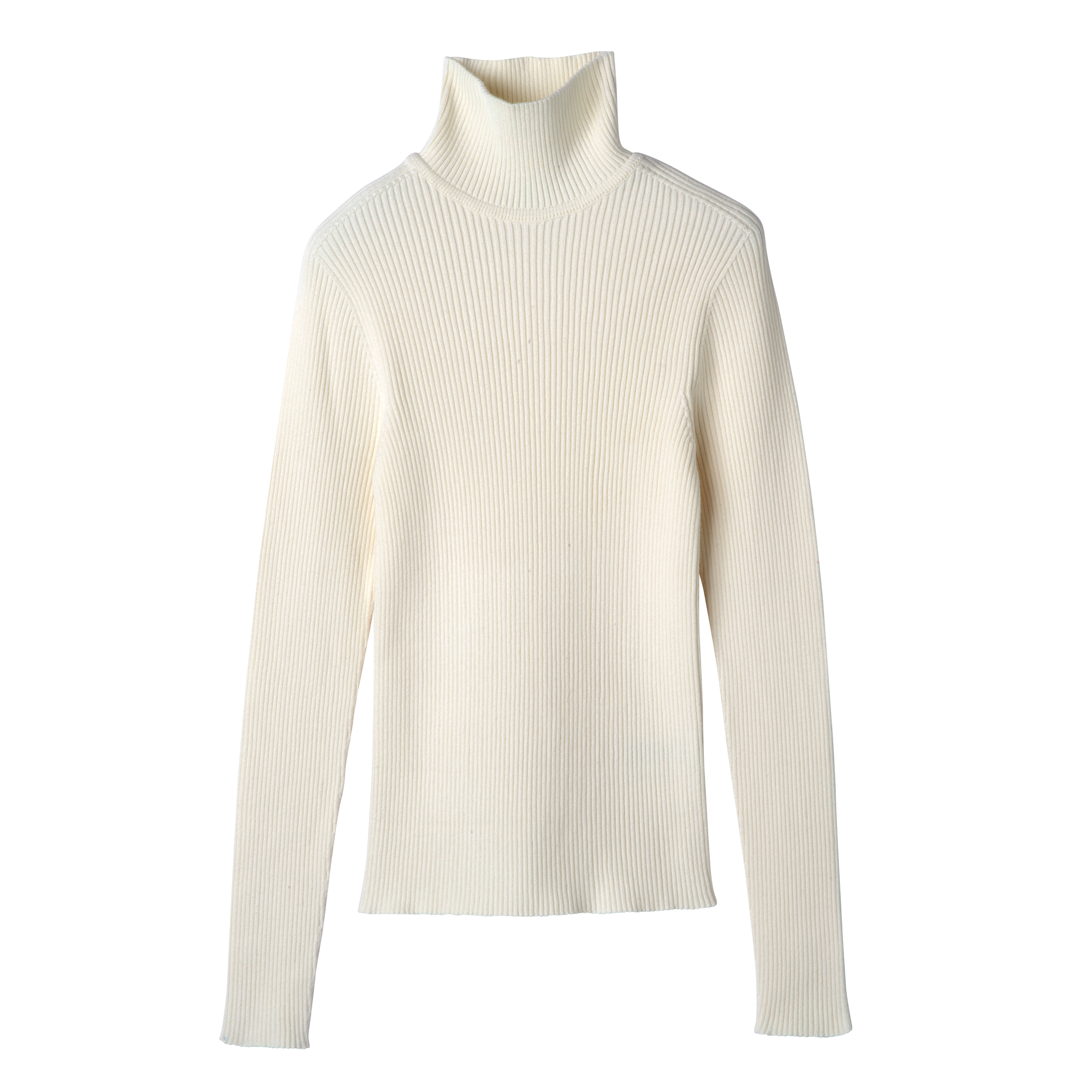 High collar fitted jumper, Ecru - View 1 of
5 - zoom in null High collar fitted jumper, Ecru