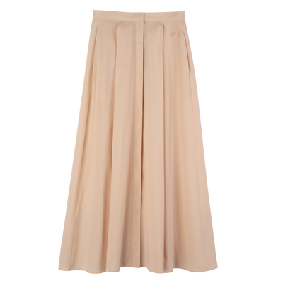 Midi skirt , Cream - Popelin