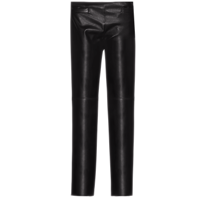 Trousers , Black - Leather