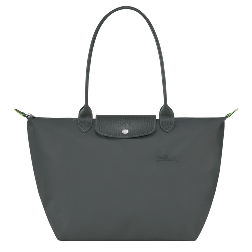 Le Pliage Green L Tote bag , Graphite - Recycled canvas - View 1 of  6