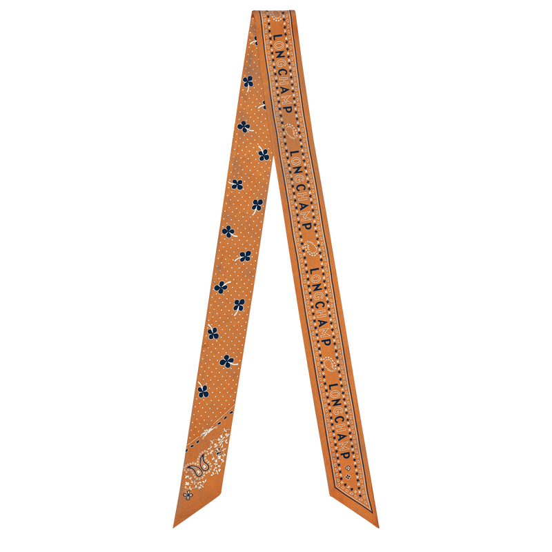 French Bandana Headband , Amber - Silk  - View 1 of  2