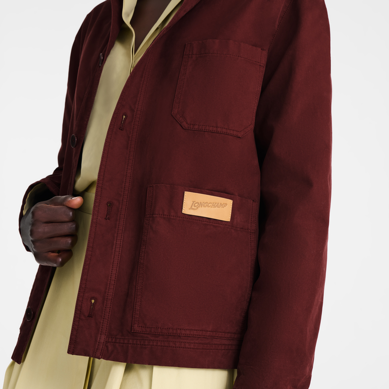 Jacket , Burgundy - Overdyed cotton  - View 5 of  5