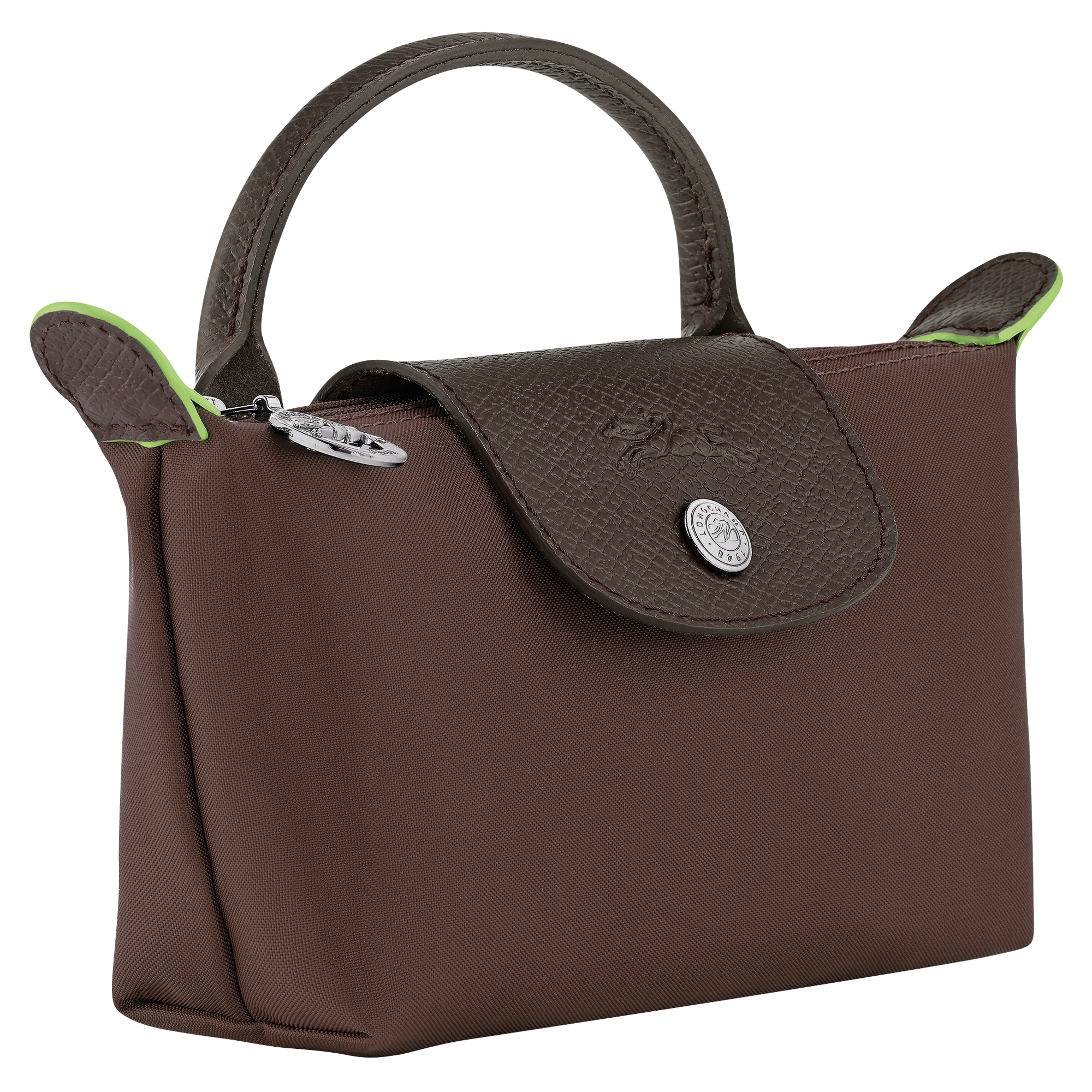 Pouch with handle, Mocha - View 2 of
5 - zoom in Le Pliage Green Pouch with handle, Mocha