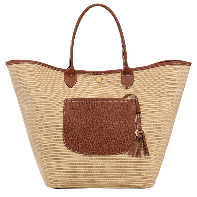 Le Pliage Collection L Basket bag , Brown - Canvas  - View 1 of  5
