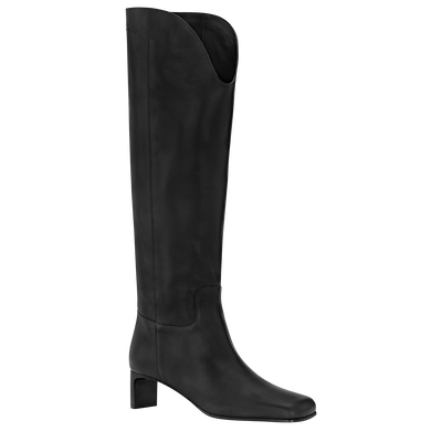 La Cavali&egrave;re Heel boots , Black - Leather