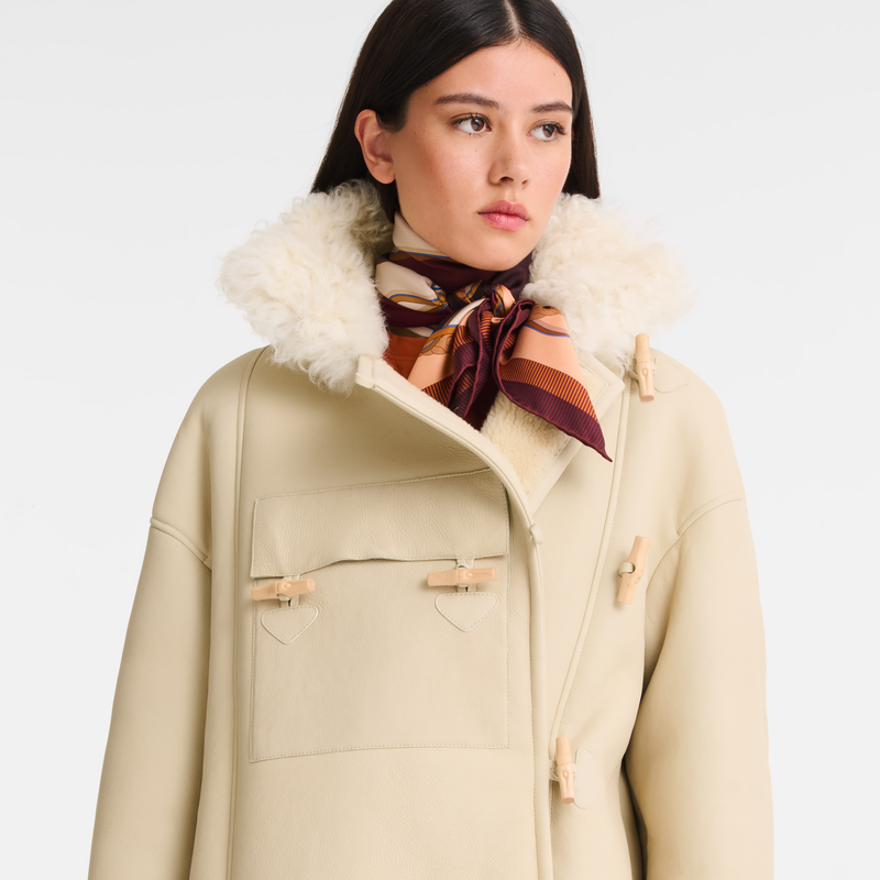 Coat , Ecru - Leather  - View 4 of  4