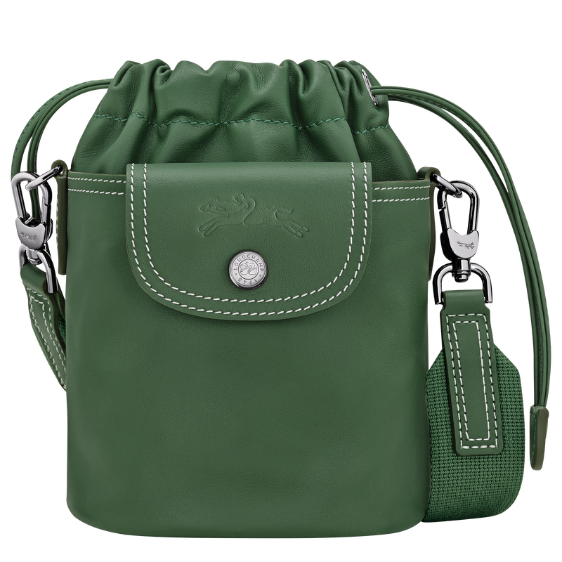 Le Pliage Xtra XS Bucket bag , British Green - Leather  - View 1 of  6