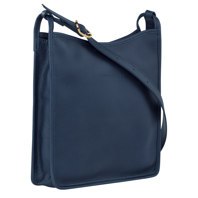 Le Foulonné M Crossbody bag , Navy - Leather  - View 3 of  5