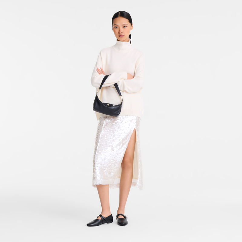 Le Pliage Xtra Shoulder bag , Black - Leather  - View 2 of  6