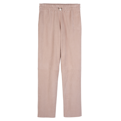 null Leather straight pants, Pink