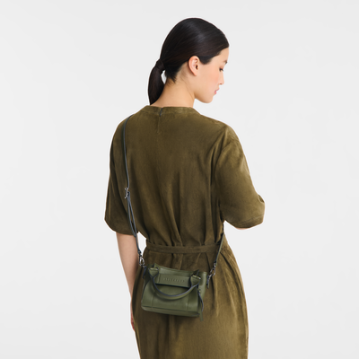 Longchamp 3D XS Handbag , Khaki - Leather