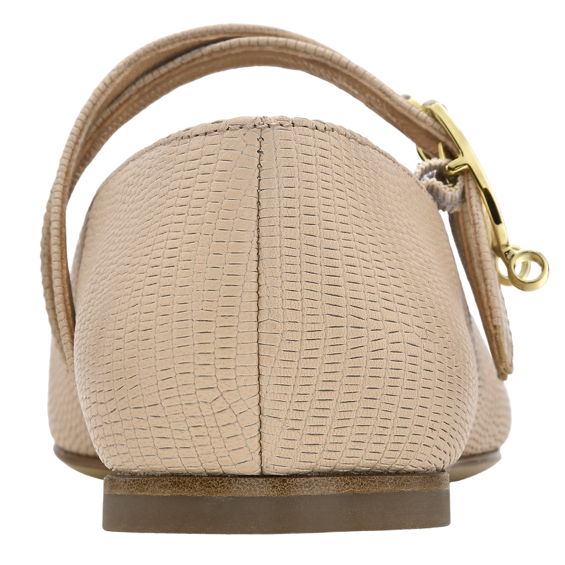 Le Foulonn&eacute; Ballerinas , Cream - Leather  - View 3 of  5
