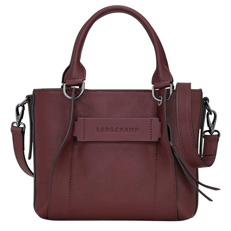 Longchamp 3D S Handbag , Burgundy - Leather  - View 1 of  5