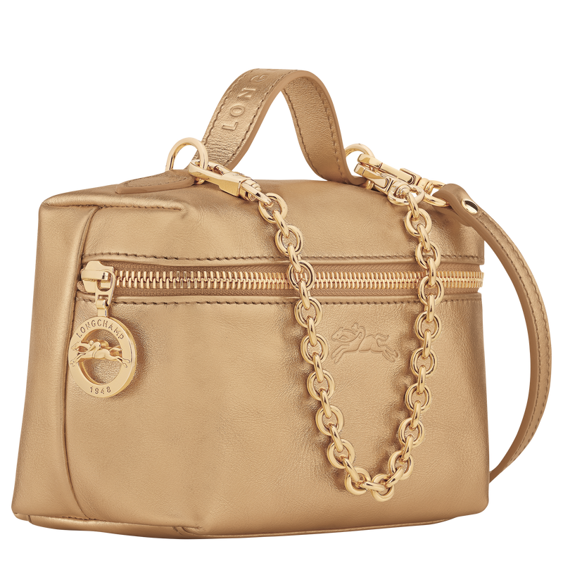 Le Pliage Xtra XS Crossbody bag , Gold - Leather  - View 3 of  4