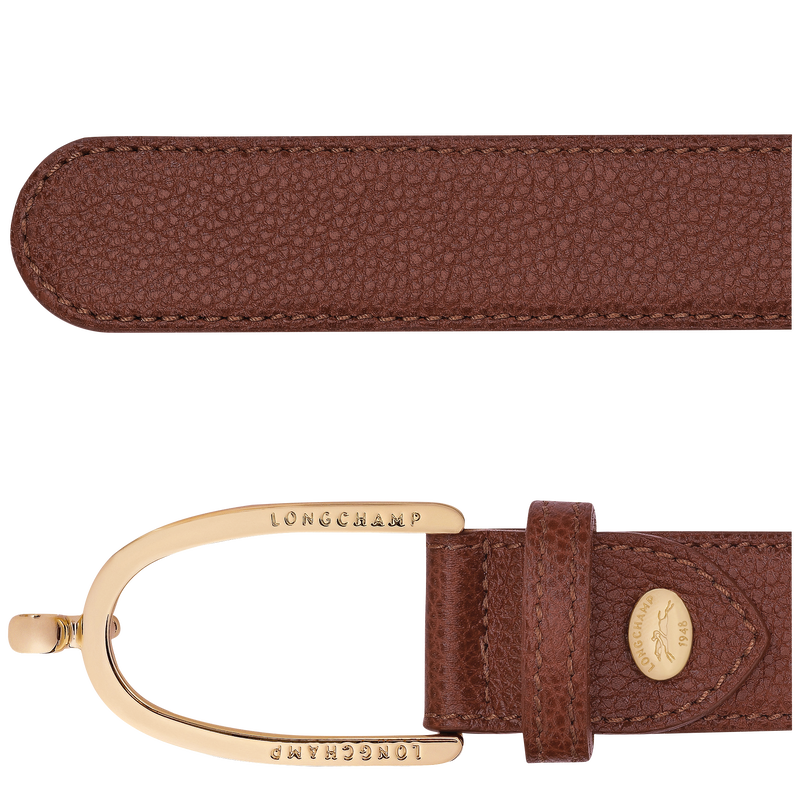 Le Foulonn&eacute; Ladies' belt , Coffee - Leather  - View 3 of  3