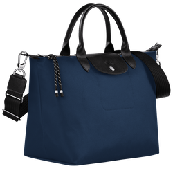 Le Pliage Energy L Handbag , Navy - Recycled canvas
