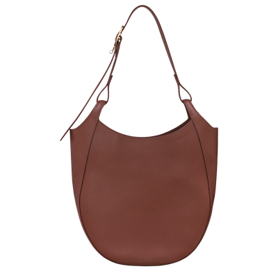 Le Foulonn&eacute; L Hobo bag , Coffee - Leather