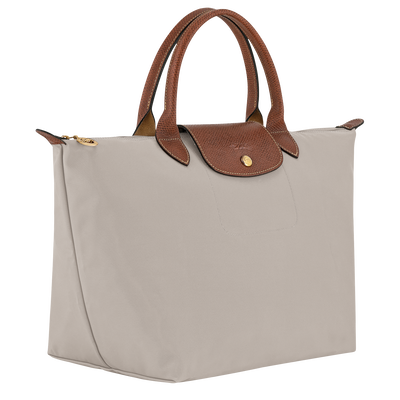 Le Pliage Original M Handbag , Pebble - Recycled canvas