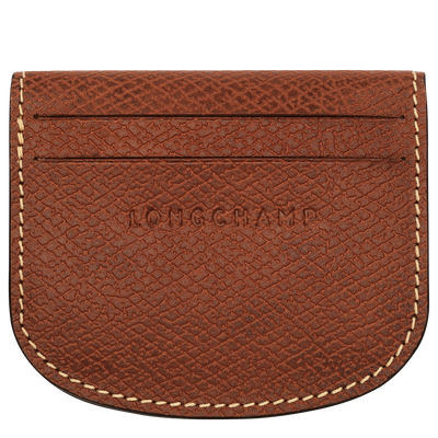 Épure Card holder , Brown - Leather