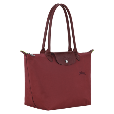 Le Pliage Green M Tote bag , Pomegranate - Recycled canvas