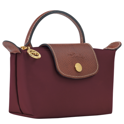 Le Pliage Original Pouch with handle, Burgundy
