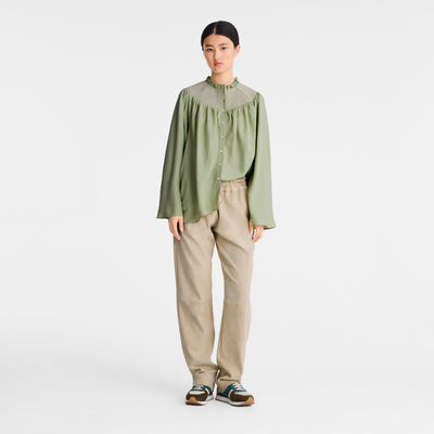 Blouse , Vervain - Smocked veil