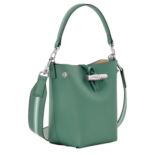 Roseau XS Bucket bag , Sage - Leather - View 3 of  5