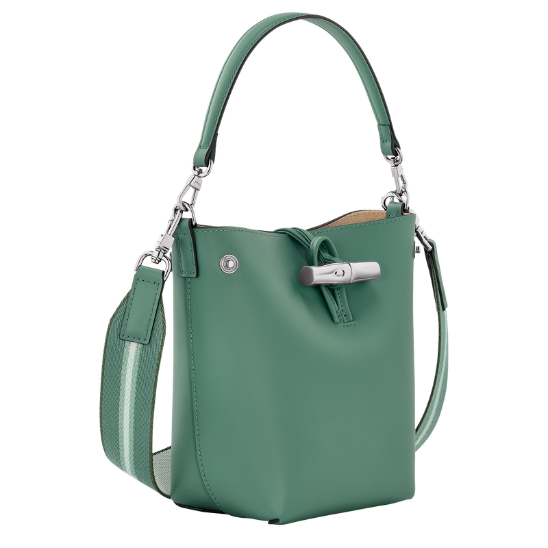 Roseau XS Bucket bag , Sage - Leather  - View 3 of  5