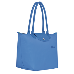 Le Pliage Green M Tote bag , Cornflower - Recycled canvas