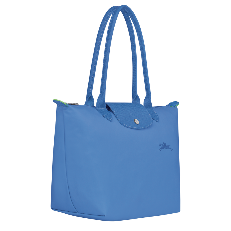 Le Pliage Green M Tote bag , Cornflower - Recycled canvas  - View 3 of  5