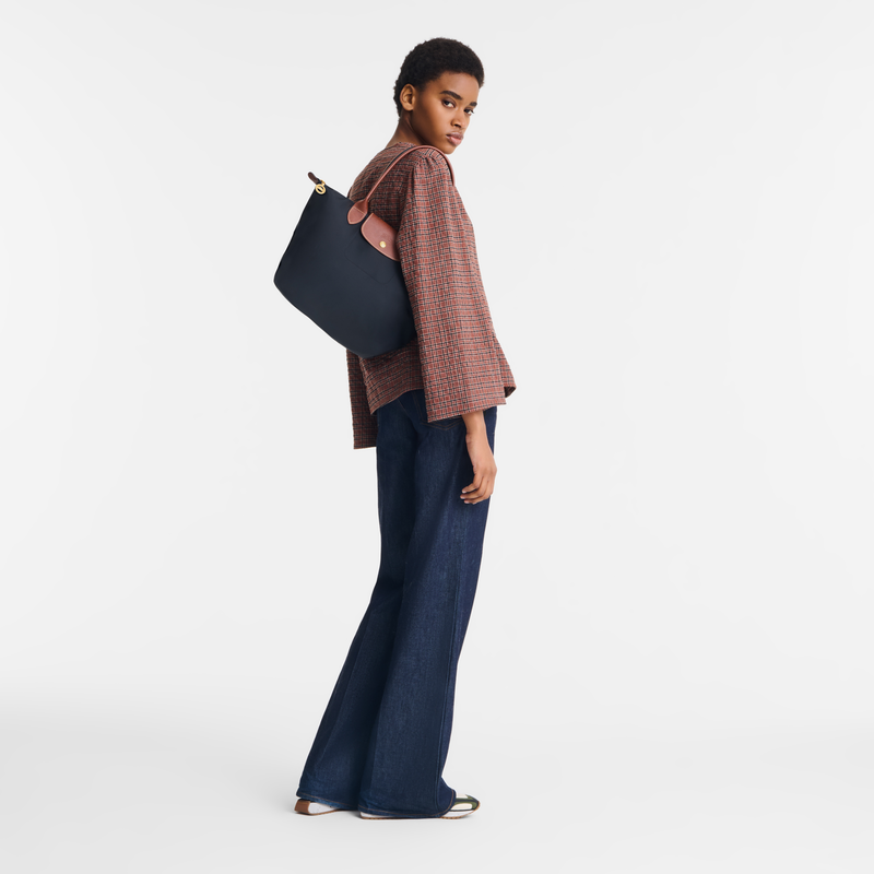 Le Pliage Original M Tote bag , Black - Recycled canvas  - View 2 of  6