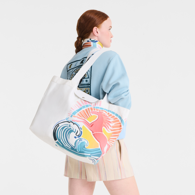 Le Pliage Collection L Tote bag , Rainbow - Canvas  - View 2 of  6