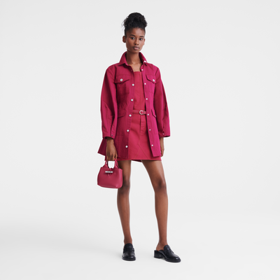 Le Roseau XS Handbag , Beetroot - Leather