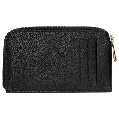 Le Foulonn&eacute; Card holder , Black - Leather