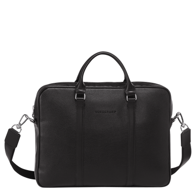 Le Foulonn&eacute; XS Briefcase , Black - Leather