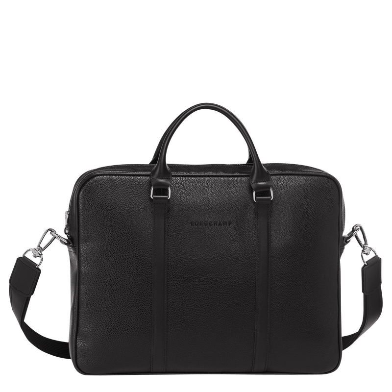 Le Foulonn&eacute; XS Briefcase , Black - Leather  - View 1 of  5