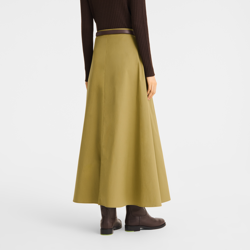 Midi skirt , Lichen - Cotton poplin  - View 5 of  5